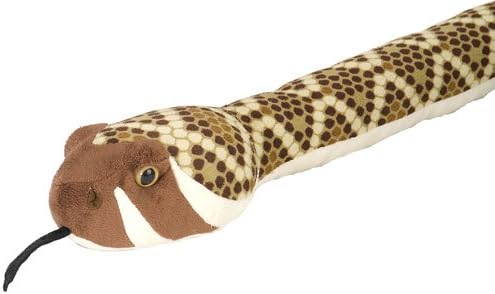 Western Diamondback Snake Plush Toy – 54-Inch Stuffed Animal, Soft & Huggable Wildlife Plushie