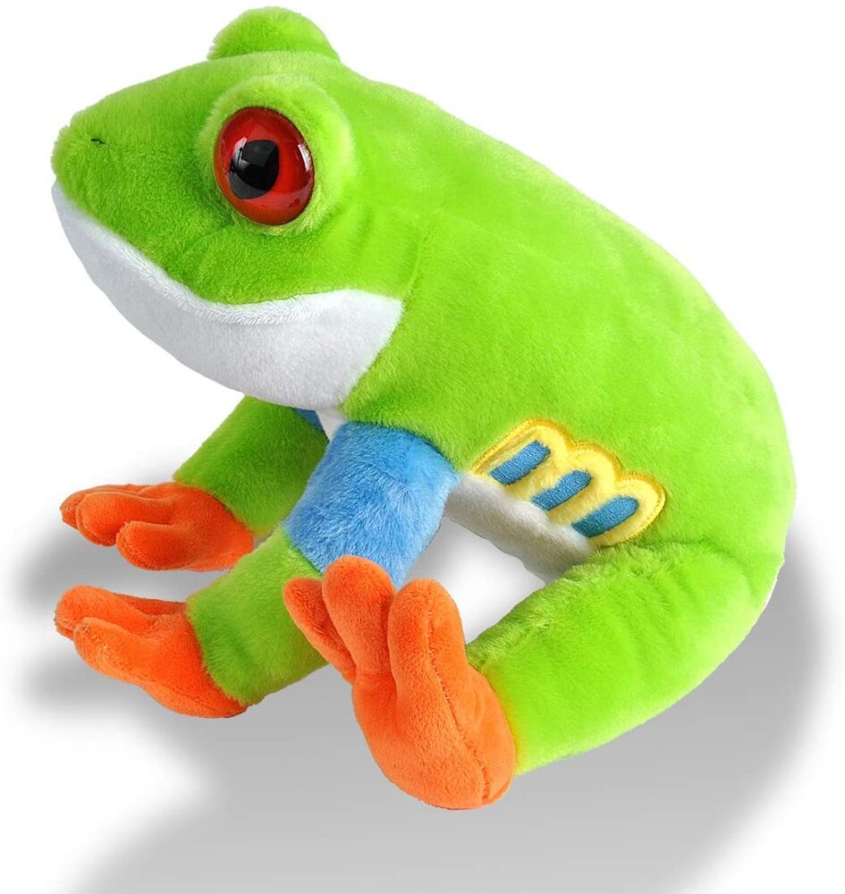 Red-Eyed Tree Frog Plush Toy – 12-Inch Stuffed Animal, Soft & Huggable Wildlife Plushie