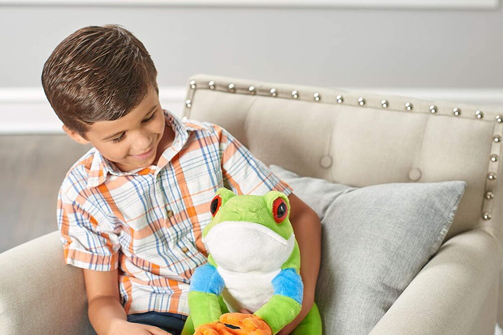Red-Eyed Tree Frog Plush Toy – 12-Inch Stuffed Animal, Soft & Huggable Wildlife Plushie