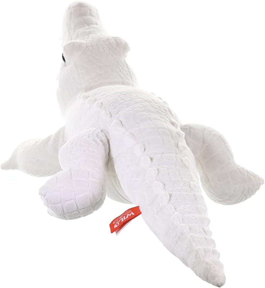 White Alligator Plush Toy – 23-Inch Stuffed Animal, Soft & Huggable Wildlife Plushie