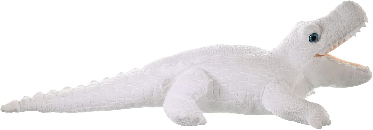 White Alligator Plush Toy – 23-Inch Stuffed Animal, Soft & Huggable Wildlife Plushie