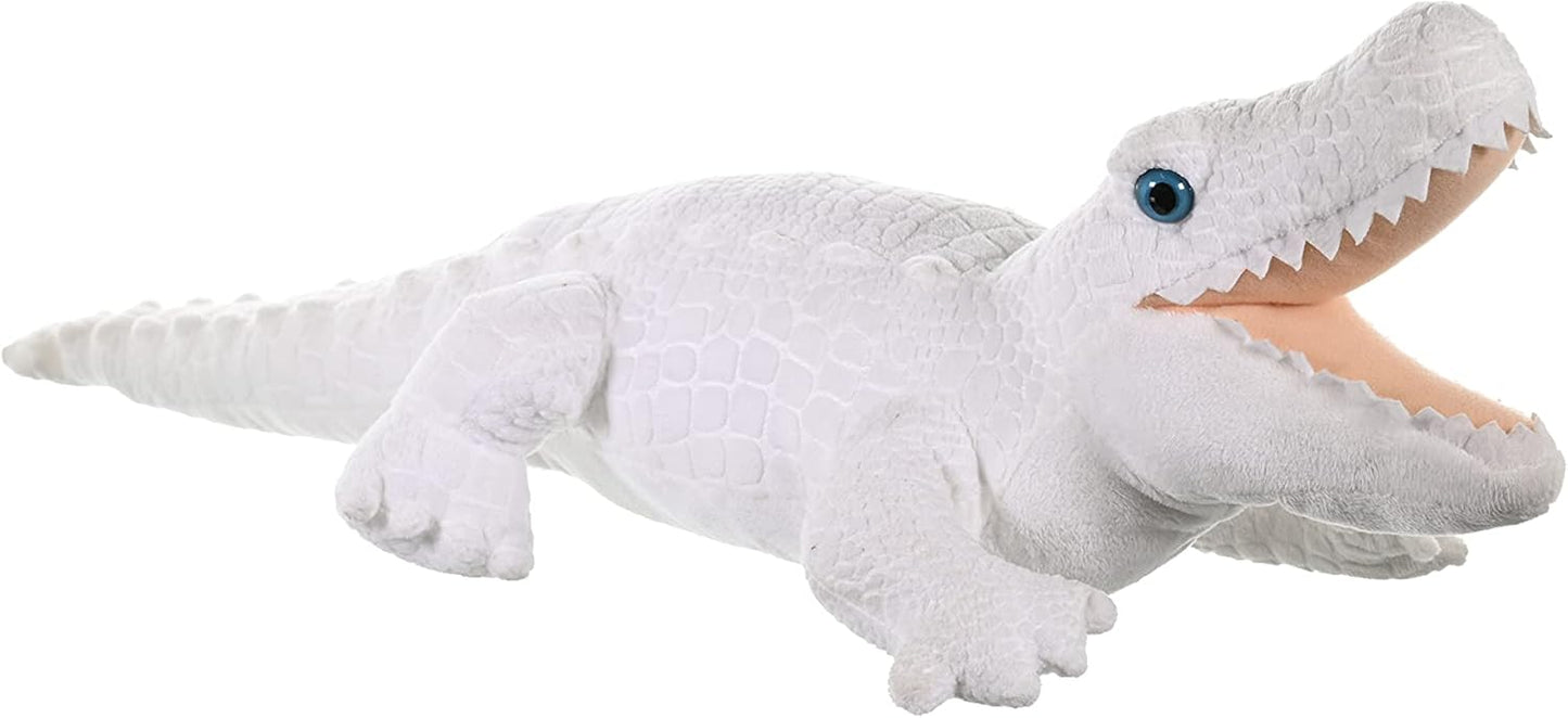 White Alligator Plush Toy – 23-Inch Stuffed Animal, Soft & Huggable Wildlife Plushie