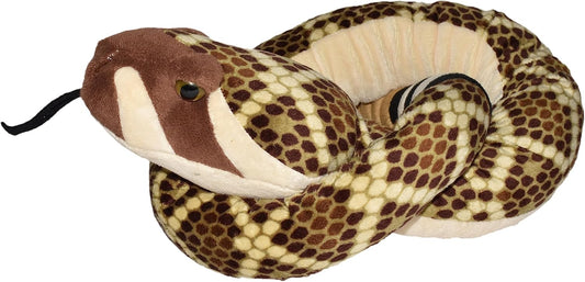 Western Diamondback Snake Plush Toy – 54-Inch Stuffed Animal, Soft & Huggable Wildlife Plushie