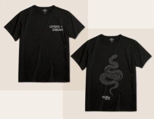 T-Shirts - Black Living The Dream - Snake Shirt