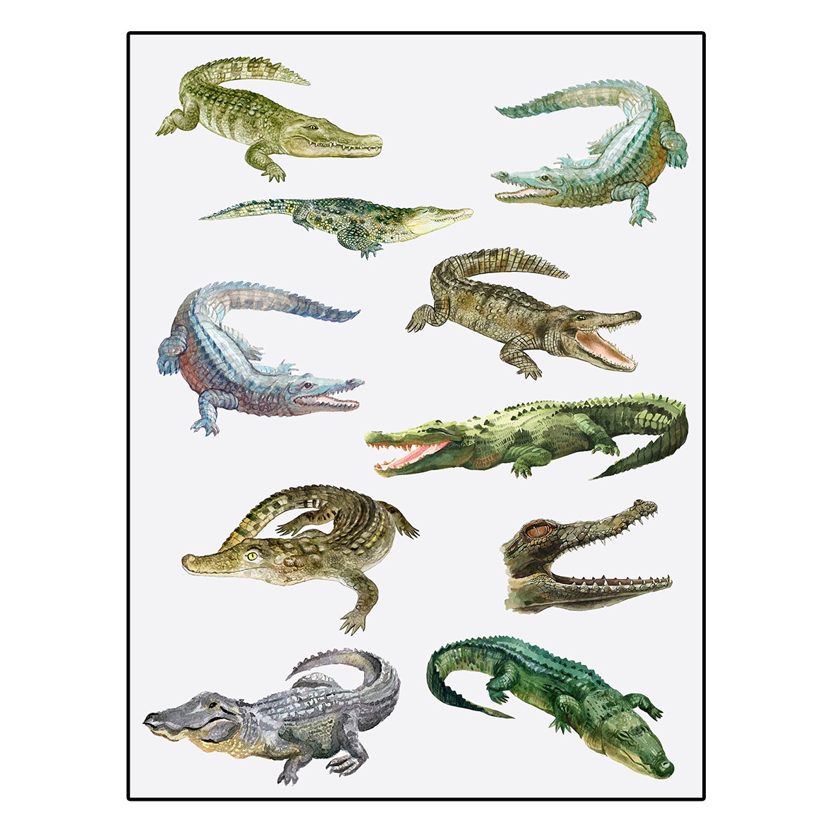 Prehistoric Alligator Temporary Tattoos for Kids Copy