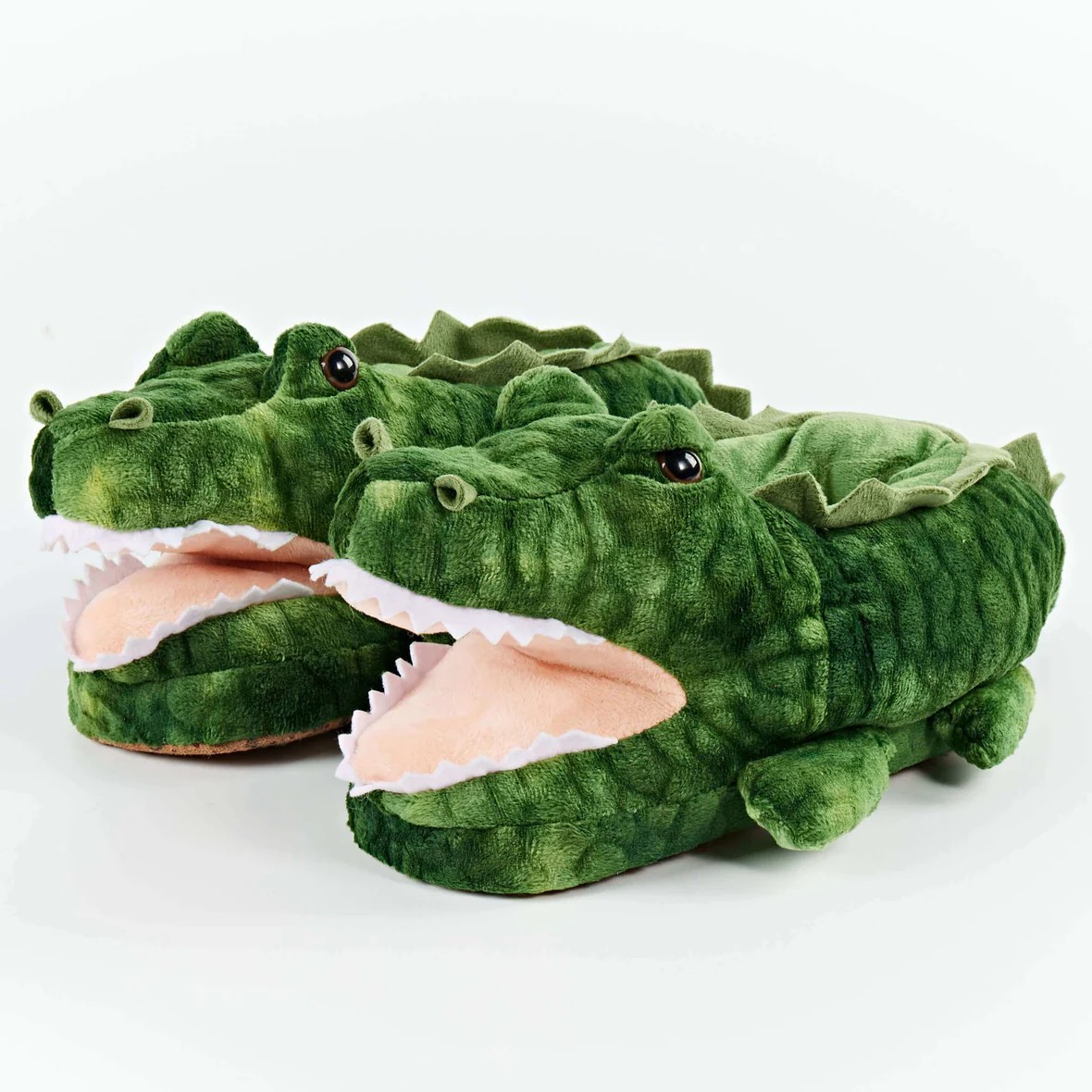 Alligator Hugs Kids Slippers – Soft Prehistoric Reptile Crocodilian Plush House Slippers