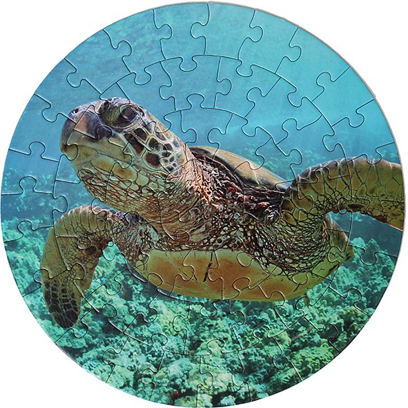 Marine Turtle 56 Piece Round Puzzle for Kids Ocean