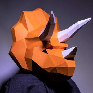 Triceratops 3D Paper Mask – DIY