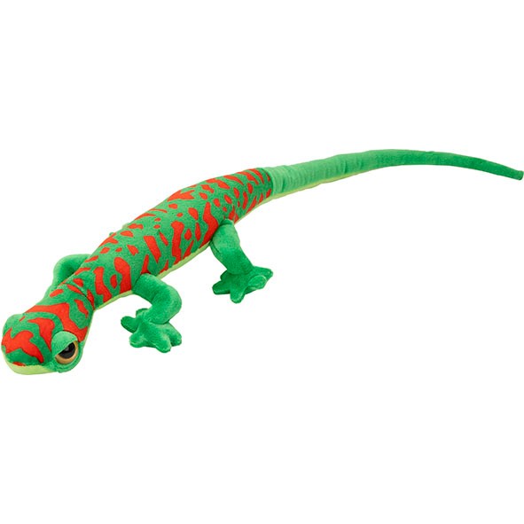 Madagascar Day Gecko Large Plush Toy, Giant Green Lizard Stuffed Animal Reptile