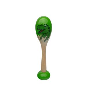 7.5" Wooden Dinosaur Maracas for Kids