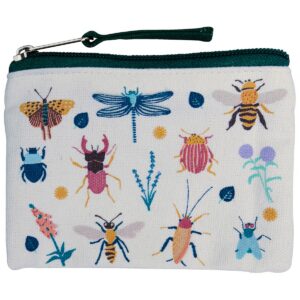 Organic Cotton Botanical Everyday Storage Zipper Pouch