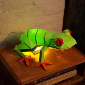 Frog 3D Paper Model Lamp – DIY