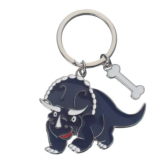 Triceratops Dinosaur Shaped Key Ring Keychain