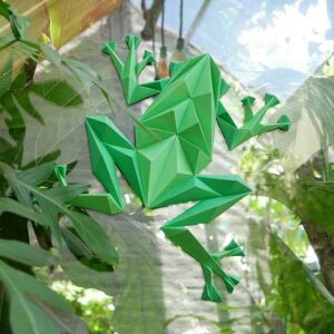 Frog 3D Paper Model Wall Art – DIY