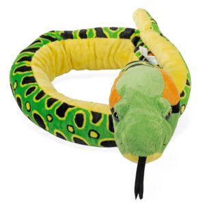 Green Anaconda Stuffed Animal Snake Plush