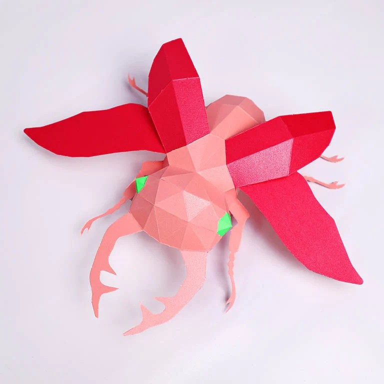 Beetle 3D Paper Model – DIY